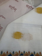 Pure cotton woven kurta with embroidered yoke and sleeve detailing