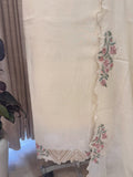 Pure Mul Chanderi Self-Embroidered Kurta Dupatta Set