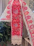 Designer Linen Kurta Set with Cotton Mul Dupatta