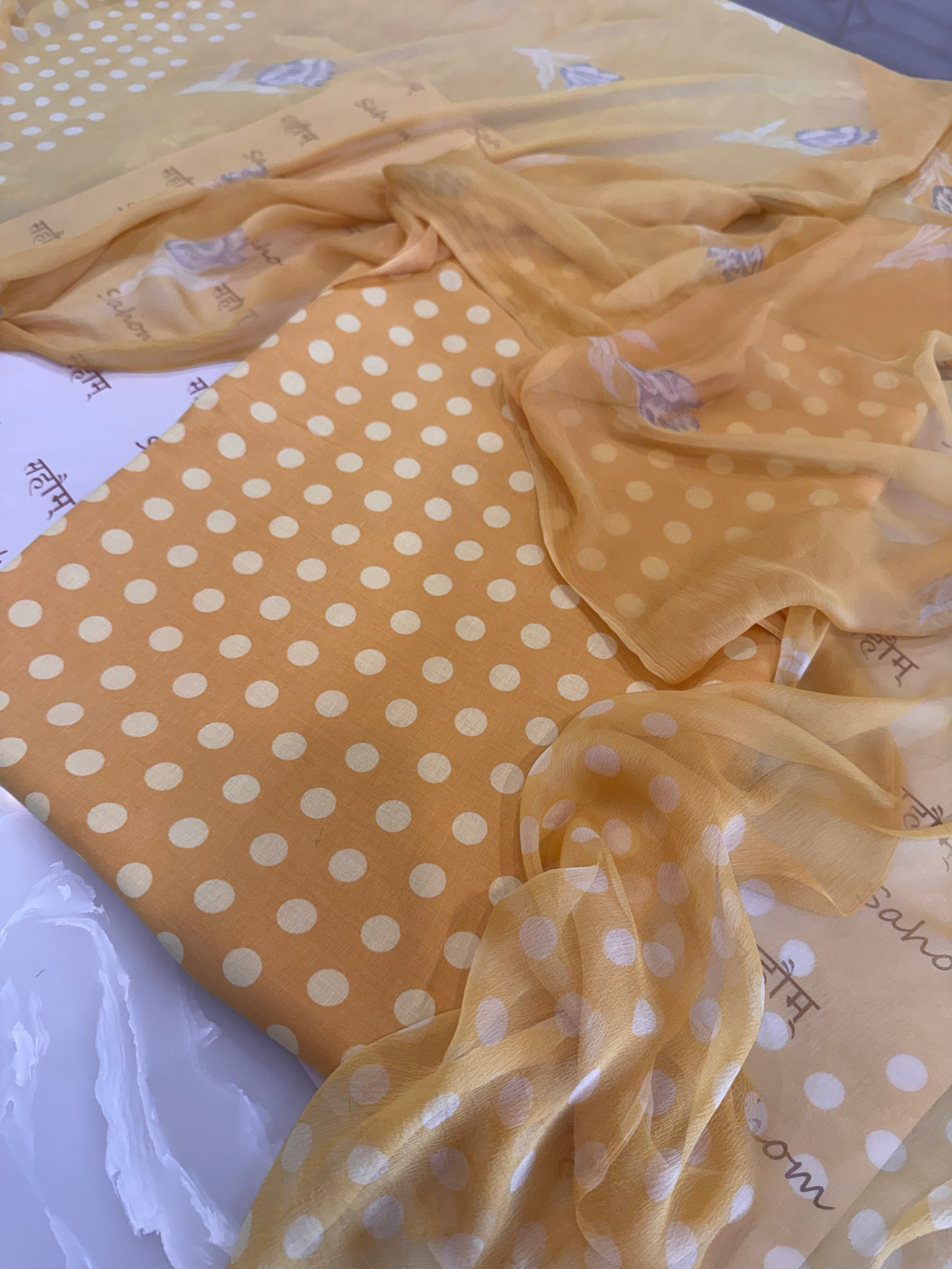 Polka Dots Pure Cotton Suit Set