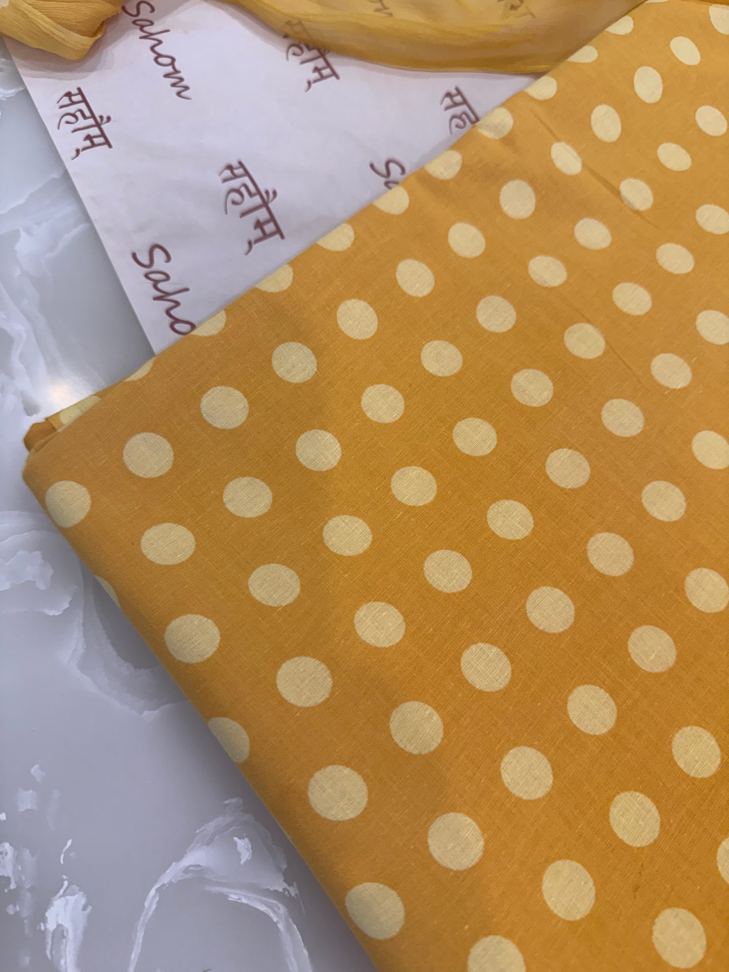 Polka Dots Pure Cotton Suit Set