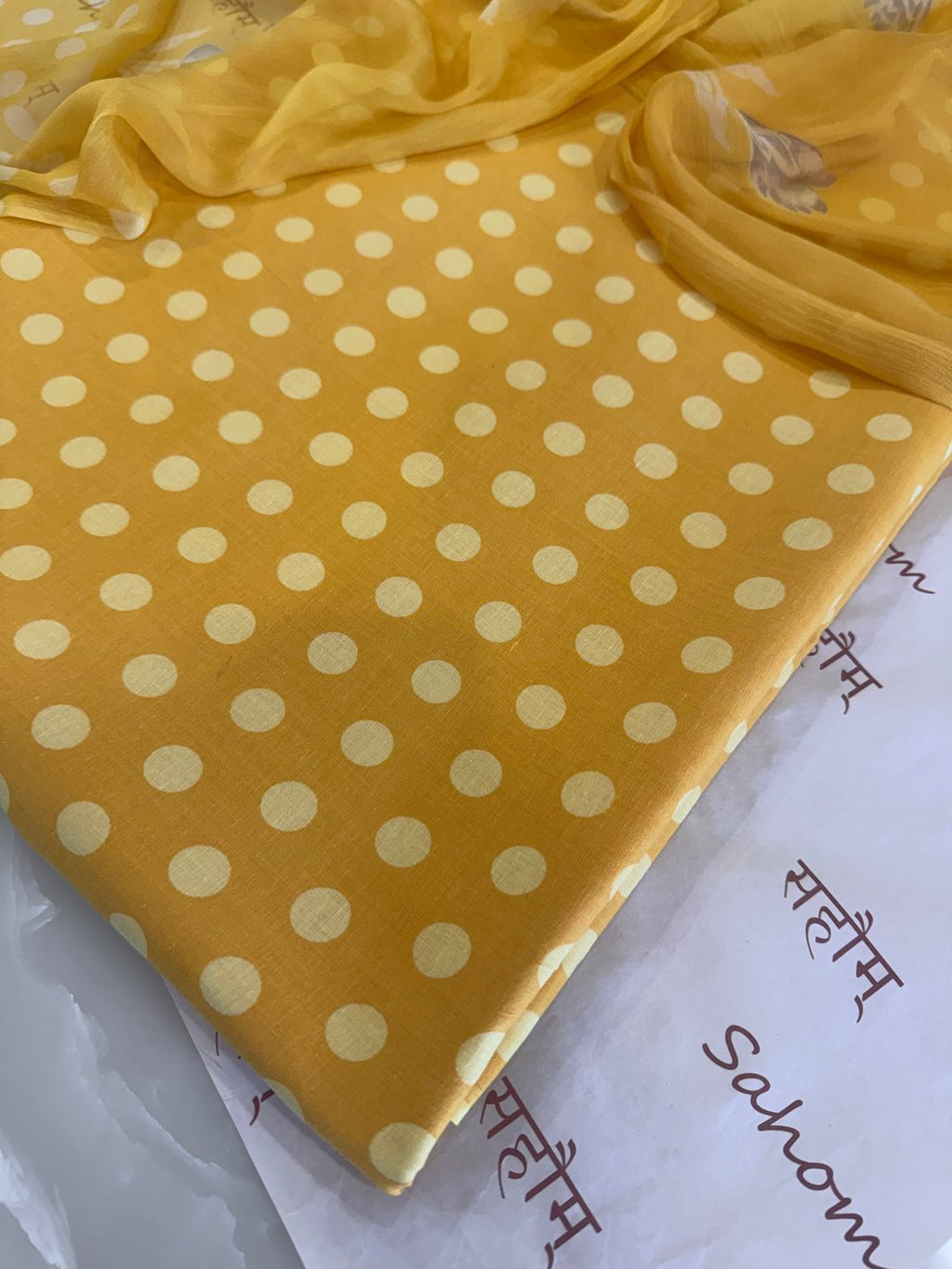 Polka Dots Pure Cotton Suit Set
