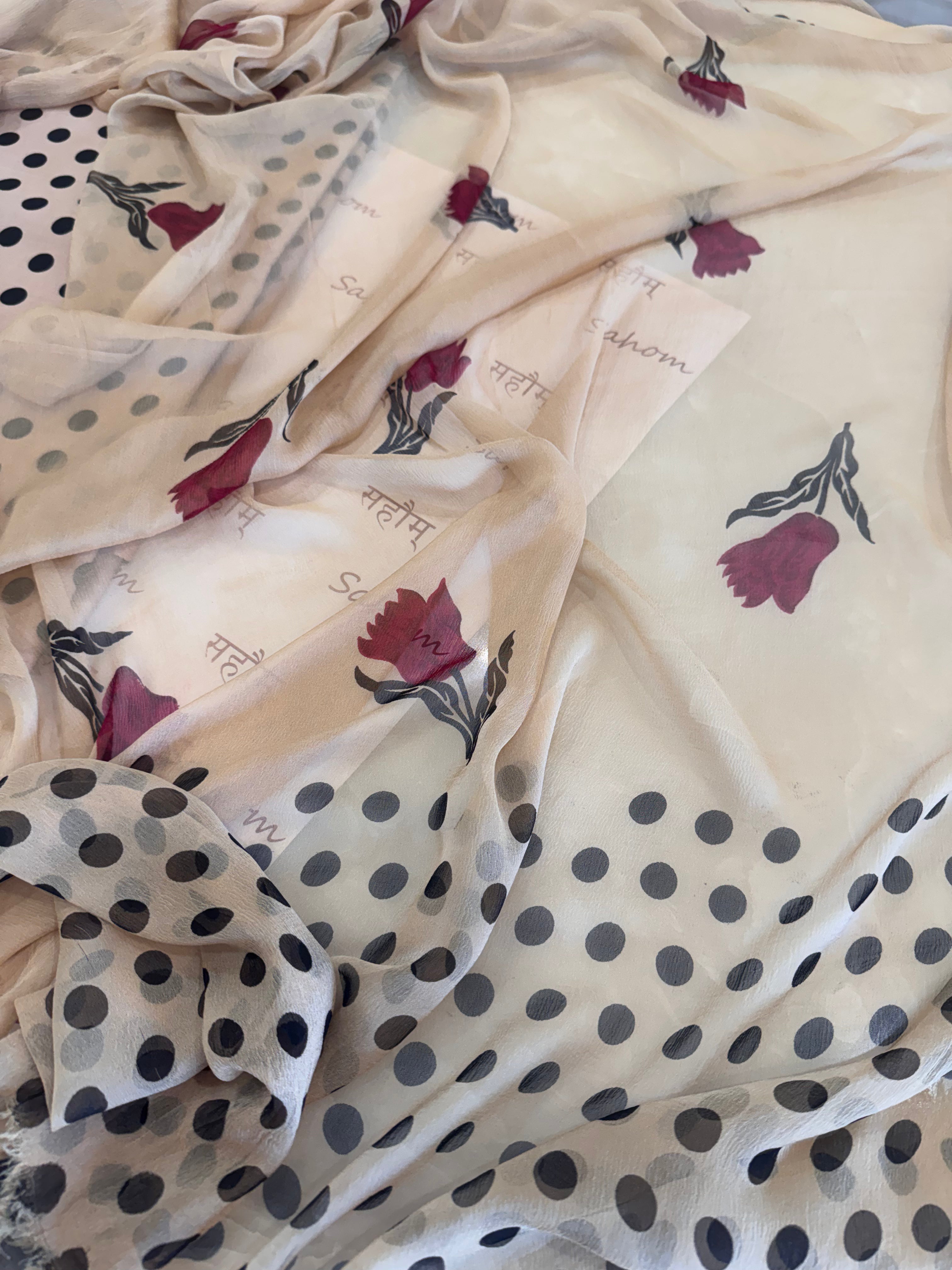 Polka Dots Pure Cotton Suit Set