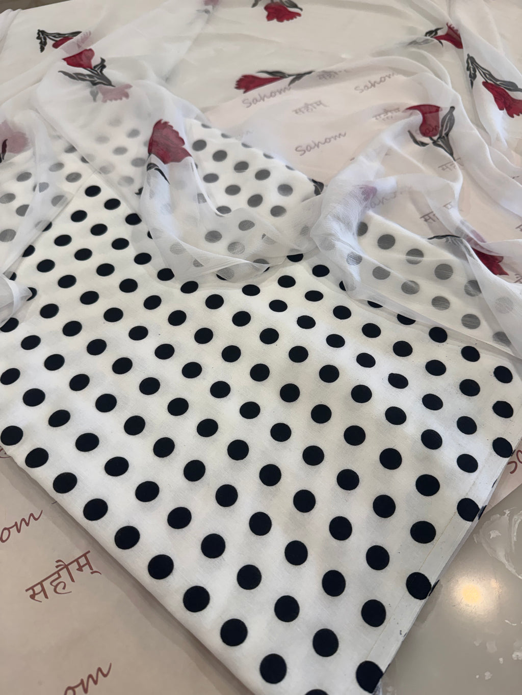 Polka Dots Pure Cotton Suit Set