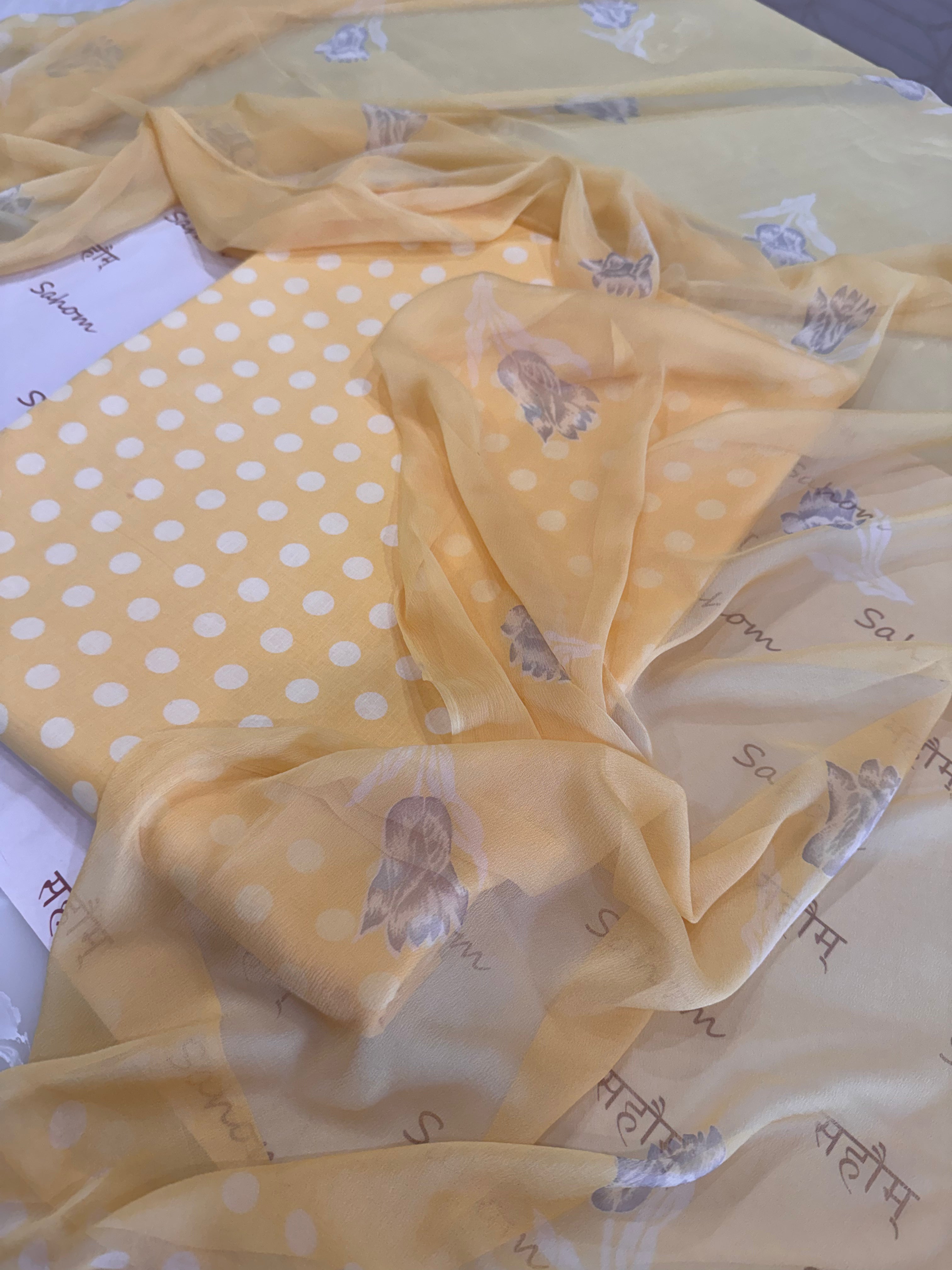 Polka Dots Pure Cotton Suit Set