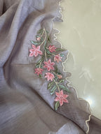 Pure Mul Cotton Chanderi Embroidered Suit Set