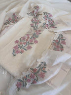 Pure Mul Cotton Chanderi Embroidered Suit Set