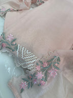 Pure Mul Cotton Chanderi Embroidered Suit Set