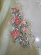 Pure Mul Cotton Chanderi Embroidered Suit Set