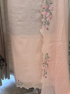Pure Mul Cotton Chanderi Embroidered Suit Set