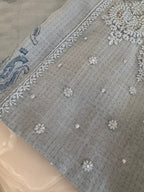 Pure Cotton Mul Chanderi Embroidered Suit Set