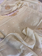 Pure Mul Chanderi Block Printed Ann Machine Lucknowi Chikankari Suit Set