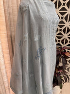 Pure Cotton Mul Chanderi Embroidered Suit Set