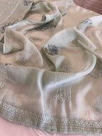 Pure Cotton Mul Chanderi Embroidered Suit Set