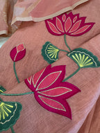 Pure Muslin Chanderi Appliqué & Gota Work Suit Set