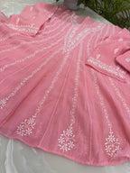 Pure Chanderi Kalidar Co-ord Set