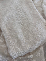 Pure Mul Chanderi Hand Lucknawi Chikankari Suit Set