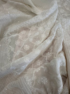 Pure Mul Chanderi Hand Lucknawi Chikankari Suit Set