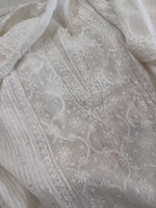 Pure Mul Chanderi Hand Lucknawi Chikankari Suit Set