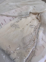 Pure Mul Chanderi Bird Motif Appliqué & Ari Work Kurta Dupatta Set