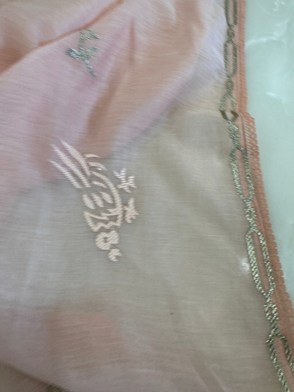 Pure Mul Chanderi Bird Motif Appliqué & Ari Work Kurta Dupatta Set