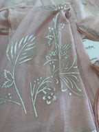 Pure Mul Chanderi Bird Motif Appliqué & Ari Work Kurta Dupatta Set