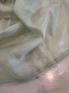 Pure Mul Chanderi Bird Motif Appliqué & Ari Work Kurta Dupatta Set