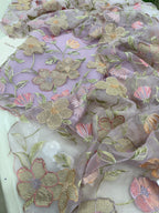 Pure Silk Organza 3D Appliqué Suit Set