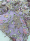 Pure Silk Organza 3D Appliqué Suit Set