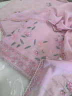 Pure Mul Chanderi Embroidered Kurta Dupatta Set