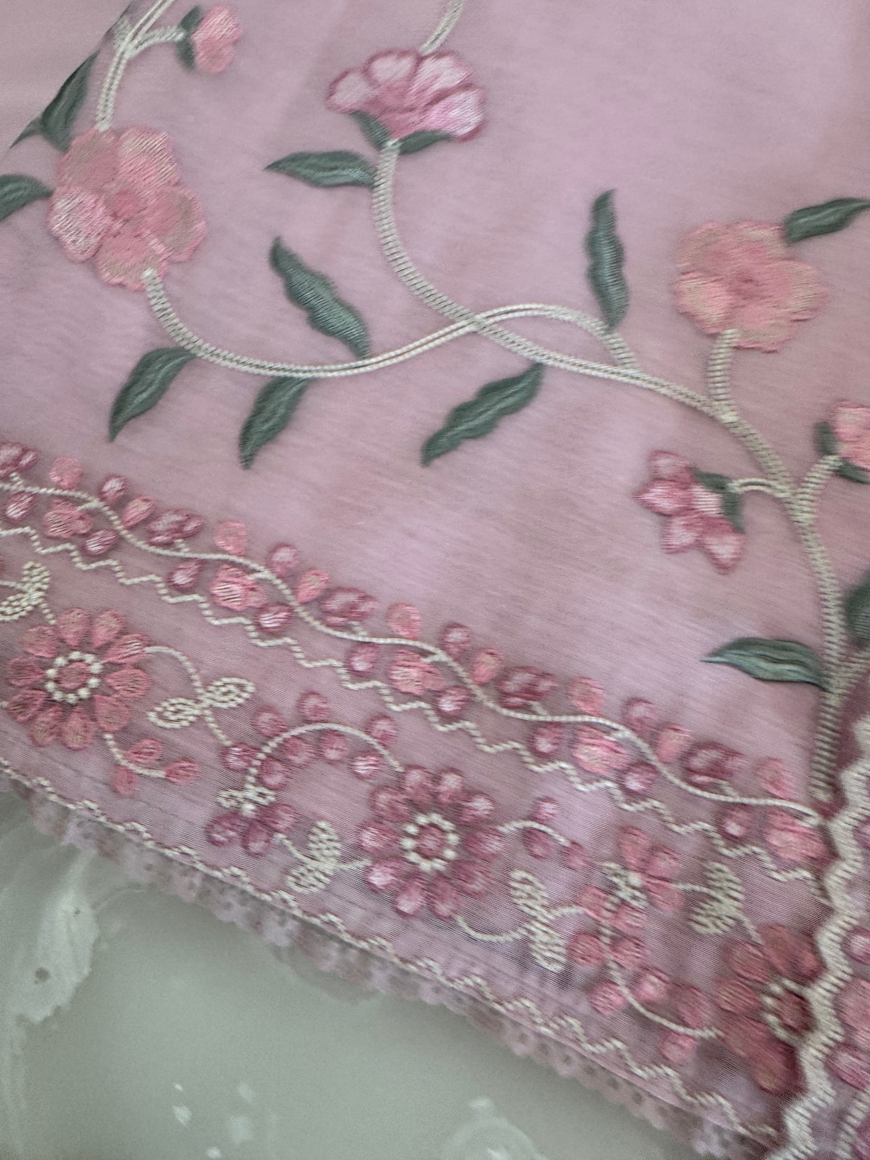 Pure Mul Chanderi Embroidered Kurta Dupatta Set