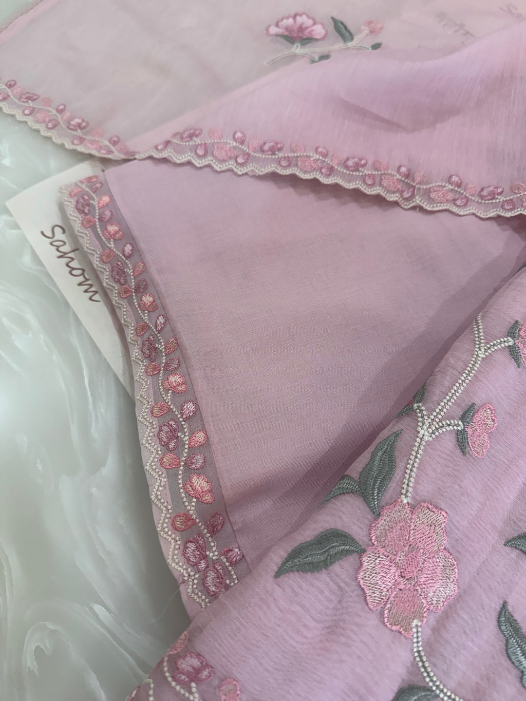 Pure Mul Chanderi Embroidered Kurta Dupatta Set