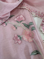 Pure Mul Chanderi Embroidered Kurta Dupatta Set