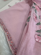 Pure Mul Chanderi Embroidered Kurta Dupatta Set