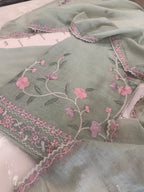 Pure Mul Chanderi Embroidered Kurta Dupatta Set