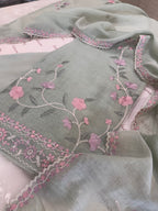 Pure Mul Chanderi Embroidered Kurta Dupatta Set
