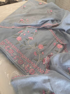 Pure Mul Chanderi Embroidered Kurta Dupatta Set
