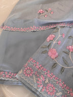 Pure Mul Chanderi Embroidered Kurta Dupatta Set