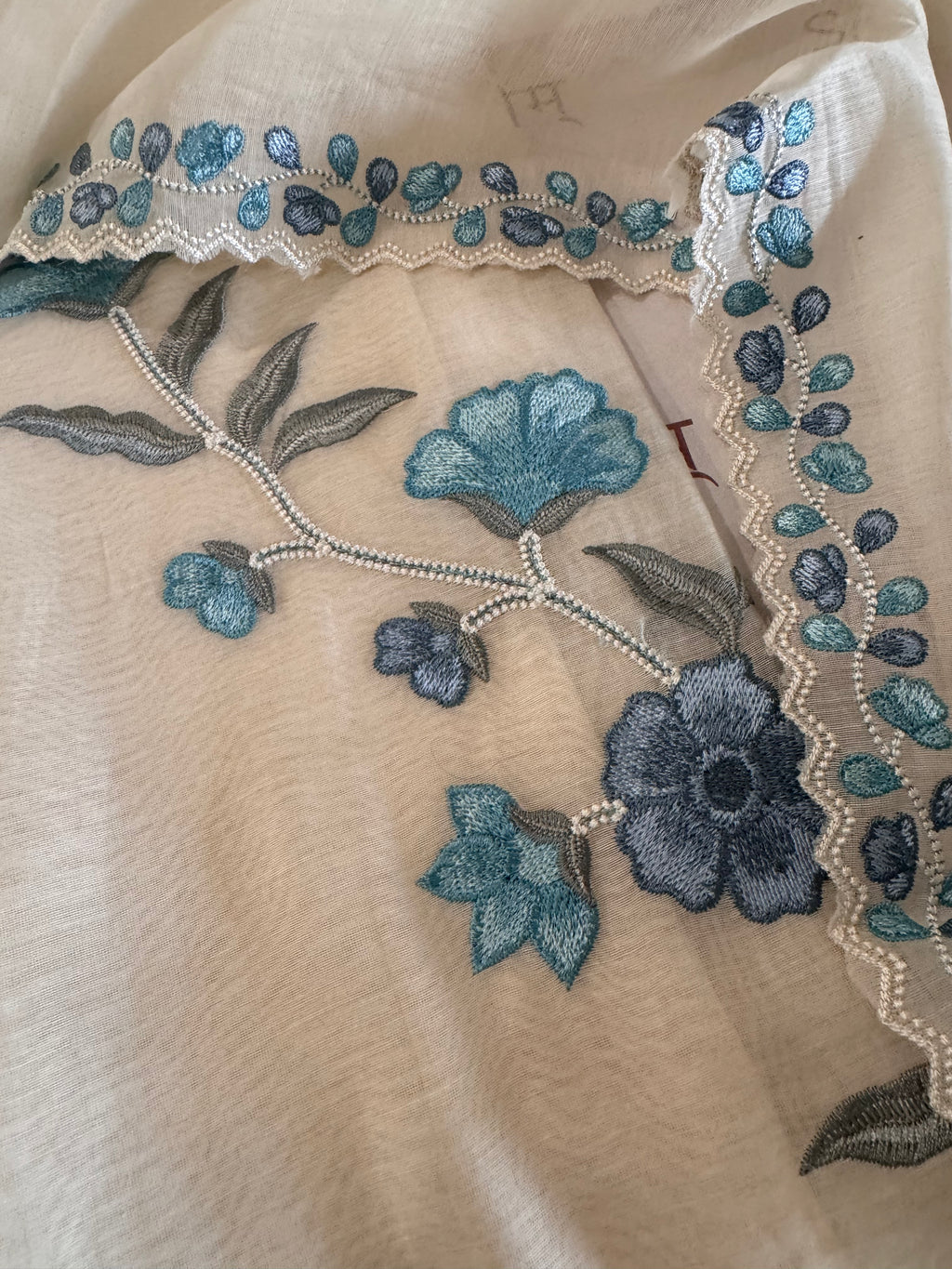 Pure Mul Chanderi Embroidered Kurta Dupatta Set