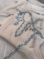 Pure Mul Chanderi Embroidered Kurta Dupatta Set