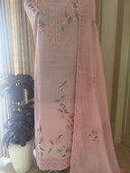 Pure Mul Chanderi Embroidered Kurta Dupatta Set