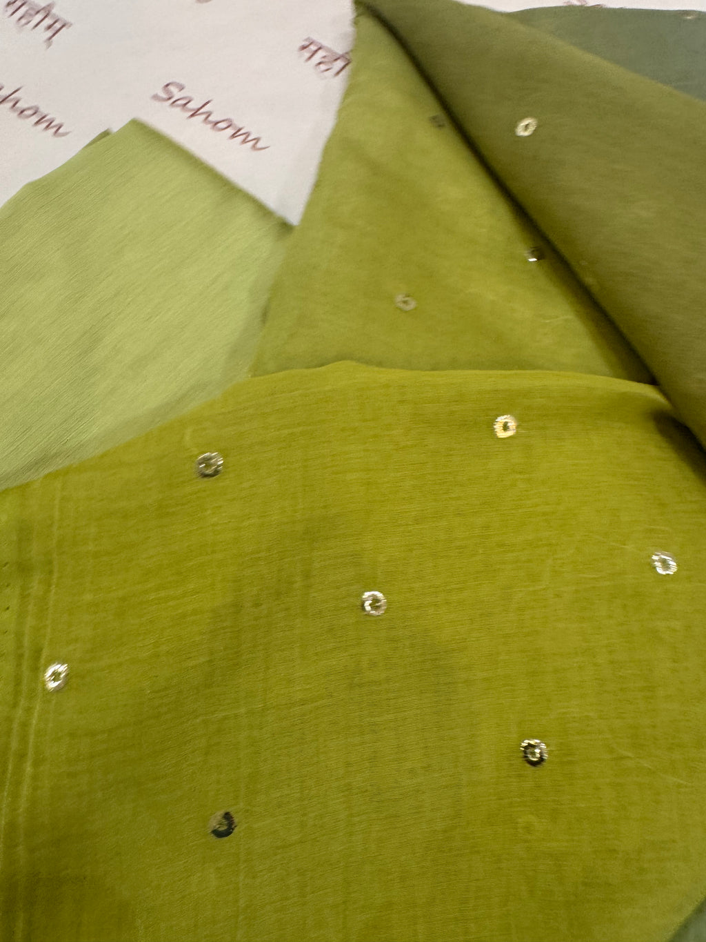 Ombre Dyed Mukaish Work Two-Piece Kurta Set
