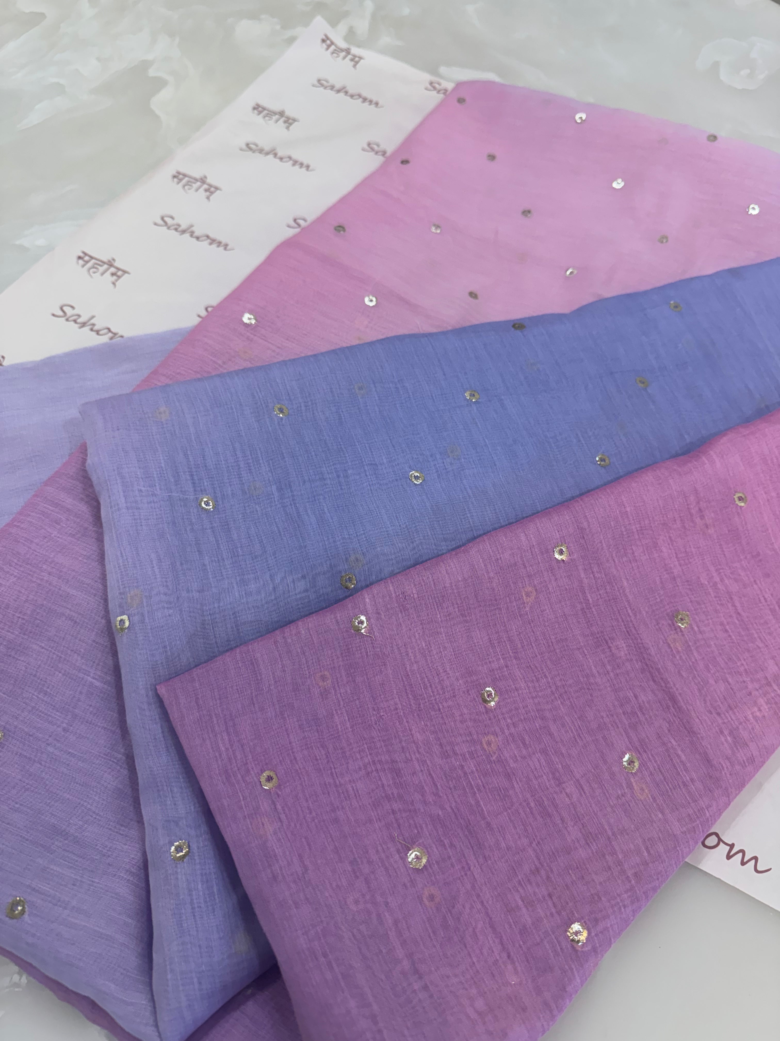 Ombre Dyed Mukaish Work Two-Piece Kurta Set