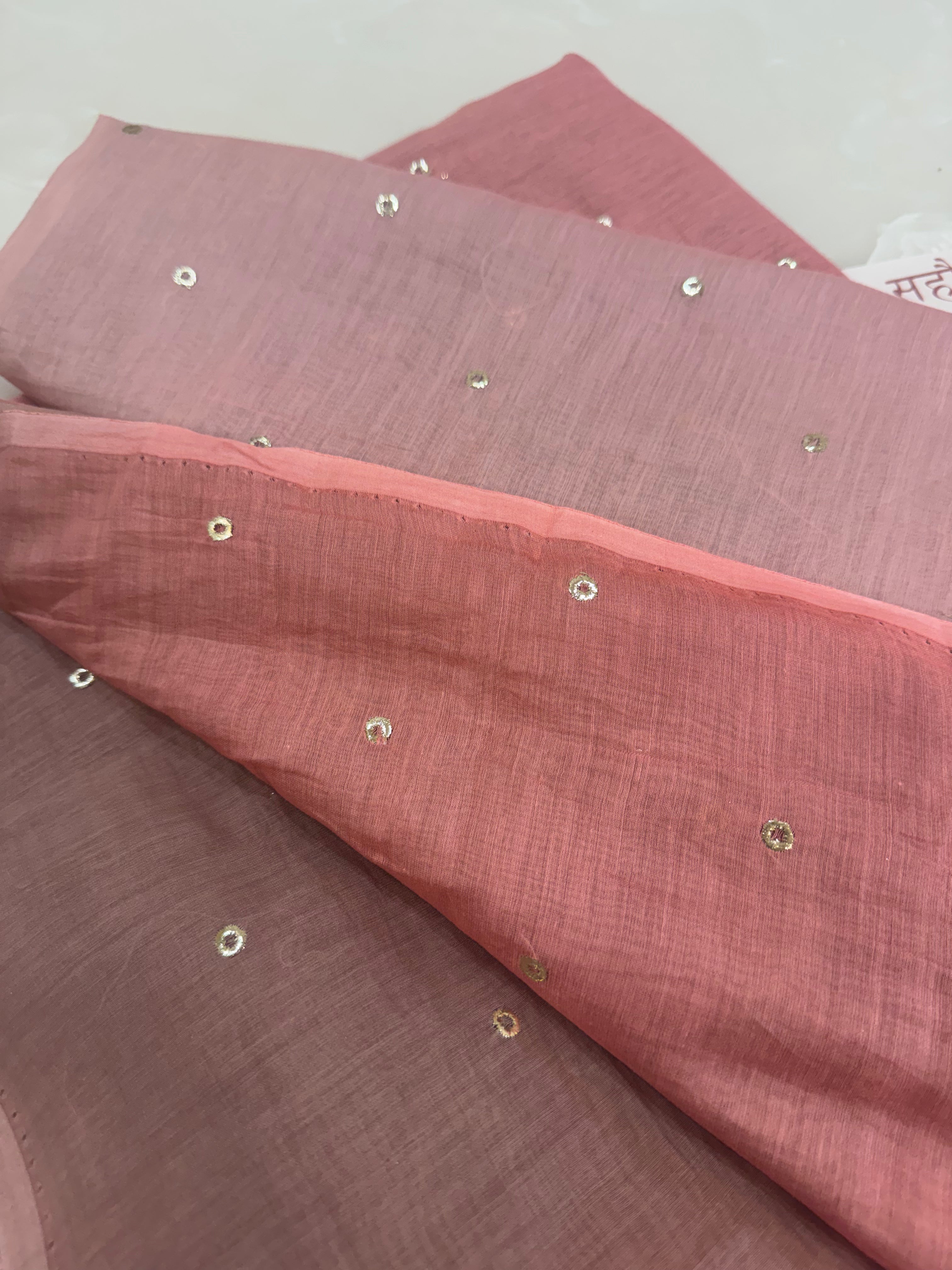 Ombre Dyed Mukaish Work Two-Piece Kurta Set