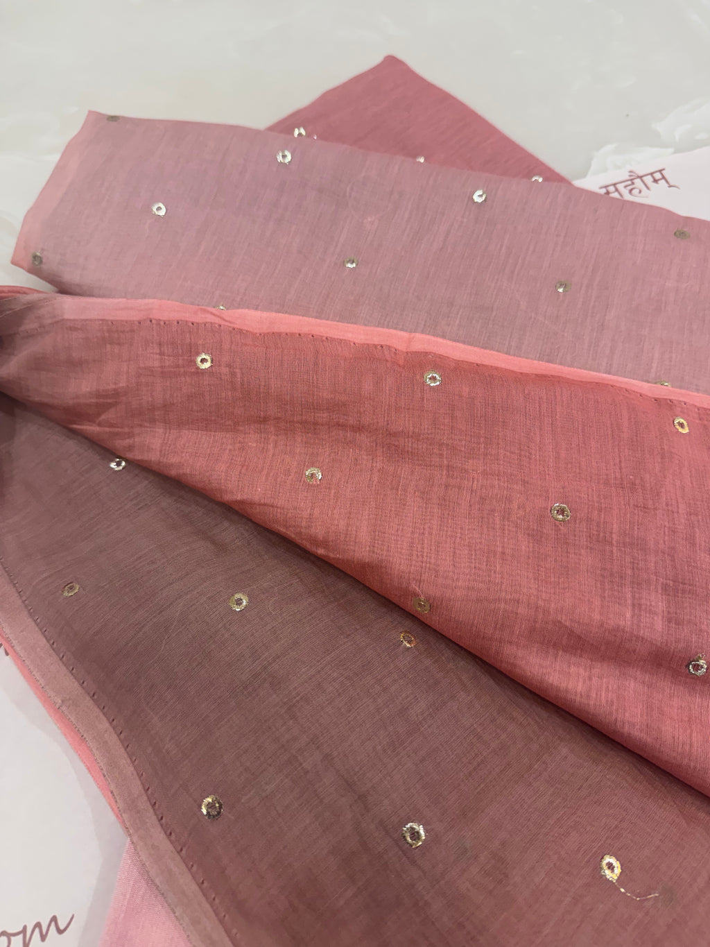 Ombre Dyed Mukaish Work Two-Piece Kurta Set
