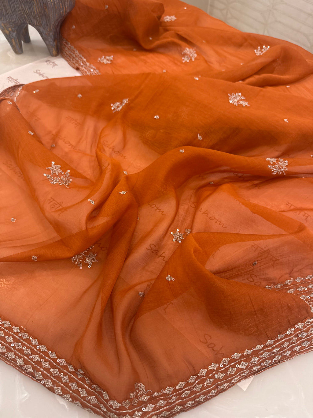Pure Mul Chanderi Aari & Tilla Work Kurta Dupatta Set