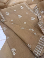 Pure Mul Chanderi Aari & Tilla Work Kurta Dupatta Set
