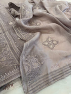 Pure Mul Chanderi Self Embroidered Kurta Dupatta Set