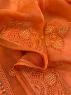 Pure Mul Chanderi Self Embroidered Kurta Dupatta Set