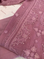 Pure Mul Chanderi Self Embroidered Kurta Dupatta Set
